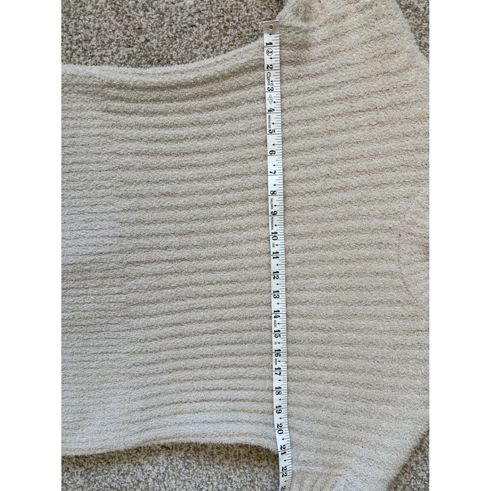 Sincerely Jules Apres Ski Oatmeal Cozy Chenille Mock Neck Sweater Plush Knit - Picture 4 of 6